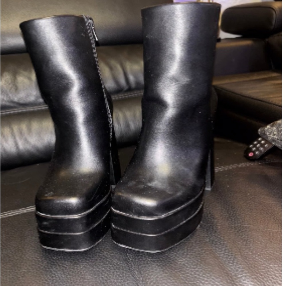 Black Platform Ankle Boots